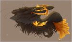  2016 ambiguous_gender black_feathers black_fur digital_media_(artwork) dragon feathers flight_rising fur kuraon simple_background skydancer_dragon 