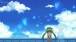  akika_821 cloud creatures_(company) dark_skin game_freak ghost green_hair mao&#039;s_mother_(pokemon) mao_(pokemon) nintendo overalls pink_shirt pokemon pokemon_(anime) pokemon_sm_(anime) shirt water 