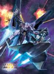  aeug artist_request battle beam_rifle cable debris energy_gun energy_sword explosion fake_screenshot glowing glowing_eye gundam gundam_cross_war gundam_mk_ii highres lens_flare machinery marasai mecha mecha_focus messala motion_blur nebula one-eyed radio_antenna realistic riding robot scan science_fiction shield shoulder_spikes space space_shuttle spacecraft spikes star_(sky) sword thrusters titans_(gundam) title traditional_media v-fin weapon zeta_gundam 
