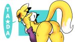  4k badassbaal butt digimon digimon_(species) female looking_back renamon solo wallpaper 