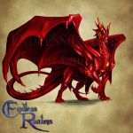  claws dragon endless_realms horn jocarra red_scales scales scalie solo watermark western_dragon 