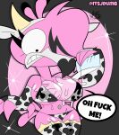 2025 animal_print animal_print_bikini animal_print_thigh_highs anthro avian beak big_breasts bikini bird black_eyes bovid_horn bovine_horn bra breasts cleavage clothed clothing cow_horn cow_print cow_print_armwear cow_print_bikini cow_print_elbow_gloves cow_print_legwear cow_print_thigh_highs dialogue digital_media_(artwork) english_text eyelashes female flamingo flamma hi_res horn jdone legwear milk navel navel_piercing nipple_outline panties pattern_bikini pattern_clothing pattern_legwear pattern_swimwear pattern_thigh_highs piercing pink_body simple_background solo speech_bubble spill spilled_drink spilled_milk spilling_drink swimwear tail text thigh_highs two-piece_swimsuit underwear wet wet_body wet_clothing