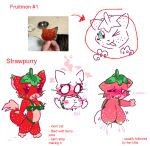 anthro areola blush blushing_profusely bodily_fluids bra breast_expansion breasts character_name clothing dipstick_ears dipstick_tail domestic_cat ear_markings elemental_creature ellipsis english_text expansion fakemon felid feline felis female flora_fauna flying_sweatdrops food food_creature fruit fur green_body green_bra green_clothing green_eyes green_fur green_panties green_underwear lactating lactating_juice lactating_through_clothing living_fruit looking_at_viewer looking_down_at_self mammal markings model_sheet multicolored_ears narrowed_eyes nipples one_eye_closed open_mouth open_smile panties plant purple_eyes real red_body red_fur reference_image simple_background smile solo standing strawberry strawpurry_(theonetruesinner) sweat sweatdrop tail tail_markings teeth teeth_showing text theonetruesinner underwear unusual_bodily_fluids unusual_lactation wet wet_clothing whiskers white_background wink winking_at_viewer