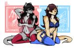  (-d_e_s_o_l_a-) 2018 anthro black_hair breasts brown_eyes brown_fur brown_hair canine cleavage clothed clothing crossgender eryn_(the_otter) fur grey_fur hair hi_res lingerie looking_at_viewer mammal mustelid otter purple_eyes scar wolf 