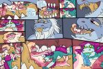 absurd_res amphibian anthro balls basilisk_(the_owl_house) big_balls big_penis bodily_fluids chimeracocks deep_throat drooling english_text extreme_size_difference fellatio forked_tongue genitals group hi_res holding_partner male male/male mature_male mouth_play newt oral oral_penetration penetration penile penis pushing_head salamander saliva sex sharp_teeth size_difference teeth text tongue trio