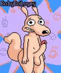 babyboilogey digital_media_(artwork) male mammal marsupial penis pixel_(artwork) rocko rocko&#039;s_modern_life wallaby 