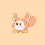  animal_ear_fluff animal_ears chinchilla_ears chinchilla_tail highres kirby_(series) no_humans orange_background orange_theme otofu_(vadt8327) simple_background solo standing tail waddle_dee 