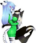  :i alpha_channel anthro aqua_hair between_breasts bottomless breasts clothed clothing dress equine feline female fur horse hug invalid_tag mammal markings moe-chan nicholas_c._corbin pony simple_background transparent_background turtleneck white_fur 