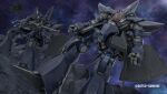  asteroid beam_cannon beam_rifle cable clenched_hands company_name copyright_notice energy_gun extra_eyes gundam gundam_battle_operation_2 hambrabi holding holding_weapon machinery mecha mecha_focus mobile_suit nebula official_art painting_(medium) purple_eyes realistic robot rock scan science_fiction space star_(sky) sunrise_(company) tenjin_hidetaka titans_(gundam) traditional_media weapon zeta_gundam 