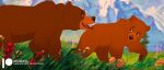 aged_up arf-fra bear brother_bear brown_bear disney duo feral grizzly_bear hi_res kenai_(brother_bear) koda_(brother_bear) male male/male mammal pawpads smile smiling_at_another smiling_at_each_other ursine walking