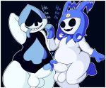  anthro balls butt clothing deltarune demon duo erection humanoid jack_frost jack_frost_(megami_tensei) lancer_(deltarune) male male/male not_safe_for_reality touching_tips 