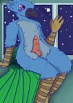 animal_humanoid anthro avian avian_humanoid bird bird_humanoid christmas_peaches feathers galliform galliform_humanoid genitals humanoid male peacock_feather peafowl peafowl_humanoid penis phasianid solo solo_focus solo_in_panel vein veiny_penis