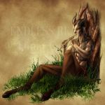  abs clothing endless_realms flute grass hooves horn jocarra male musical_instrument not_furry playing_music pointy_ears satyr solo tree vest watermark 