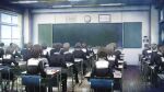  6+boys 6+girls black_hair black_jacket black_pants blazer board_eraser brown_hair chair chalkboard chaos;child chaos_child_syndrome classroom colored_skin cropped_jacket curtains desk dress_vest ears_visible_through_hair eraser from_behind game_cg green_hair green_skin hair_over_shoulder hekiho_academy hekiho_academy_uniform highres indoors jacket long_hair medium_hair multiple_boys multiple_girls non-web_source official_art old old_man old_woman on_chair pants ponytail sailor_collar sailor_shirt sasaki_mutsumi school school_chair school_desk school_uniform shirt shoes short_hair sidelocks twintails uwabaki very_short_hair white_sailor_collar window wrinkled_skin 