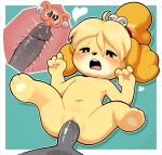 2025 3_toes 4_fingers animal_crossing anthro bell_hair_tie black_eyes black_nose blonde_hair blush bodily_fluids canid canine canis cervical_contact cum cum_in_uterus cum_in_vagina cum_inside cutaway domestic_dog fallopian_tubes feet female female_anthro female_penetrated fingers flat_chested fur gaturo genital_fluids genitals grey_penis hair heart_symbol hi_res internal internal_vaginal isabelle_(animal_crossing) larger_male looking_pleasured lying male male/female male_penetrating male_penetrating_female mammal navel nintendo nude nude_anthro nude_female on_back open_mouth ovaries pawpads penetration penile penile_penetration penis penis_in_vagina pink_tongue sex simple_background size_difference smaller_anthro smaller_female smaller_penetrated spread_legs spreading teal_background toes tongue translucent unusual_ovaries uterus vaginal vaginal_fluids vaginal_fluids_on_penis vaginal_penetration vein veiny_penis vulva white_pawpads yellow_body yellow_ears yellow_fur