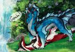 2022 arm_markings back_markings black_body black_fur black_horn black_markings black_stripes black_toes blue_body blue_frill cheek_frill claws detailed_background dialogue digital_media_(artwork) dorsal_frill dragon duo erection female female_feral feral feral_on_feral flower frill_(anatomy) fur furred_dragon furred_scalie genitals grass head_crest head_frill head_markings horn imminent_sex leg_frill liluay looking_down lying male male/female male_feral markings meru_(endermoonfur) mouth_closed multi_horn mythological_creature mythological_scalie mythology neck_markings on_back on_ground open_mouth outside penis phyress_(character) plant pointy_ears red_body red_claws red_fur rock scales scalie shoulder_markings signature speech_bubble standing standing_over striped_markings stripes tail tail_frill tail_markings tapering_penis teeth_showing toe_claws touching_shoulder ventral_scales vulva waterfall white_body white_claws white_fur wingless_dragon