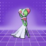 1:1 2025 absurd_res ambiguous_gender blue_background chest_spike digital_media_(artwork) fashionable_style_gardevoir gardevoir generation_3_pokemon green_body green_hair hair hi_res holowear_(pokemon) humanoid melpoli_98 nintendo pixel_(artwork) pokemon pokemon_(species) pokemon_unite pseudo_clothing red_eyes simple_background solo spikes spikes_(anatomy) white_body