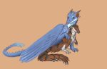accessory archy_(archyfluff) archyfluff blep blue_body blue_feathers blue_fur brown_body brown_fur dinosaur dragon dromaeosaurid duo feathered_wings feathers female feral flower flower_in_hair fur fur_markings furred_dragon furred_scalie hair hair_accessory hi_res markings multicolored_body multicolored_fur mythological_creature mythological_scalie mythology plant possessive prehistoric_species reptile scalie spiked_tail spikes spikes_(anatomy) striped_body striped_fur stripes tail theropod tongue tongue_out two_tone_body two_tone_fur white_body white_fur wings zephy_(nightfire_zephyr)