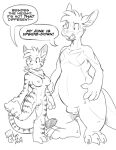 after_transformation anatomically_correct anatomically_correct_genitalia anthro breasts clay_(rick_griffin) duo felid feline female genitals housepets! kangaroo kangaroo_genitalia kerchief macropod male mammal marsupial rick_griffin scar tail tanni_(rick_griffin)