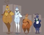 ant antennae_(anatomy) arthropod big_breasts bloob_(dozighost) breasts dozighost female group hi_res humanoid hymenopteran insect male male/female princess_bron_(dozighost) princess_shimmer_(dozighost) queen_anastea_(dozighost) tagme thick_thighs wide_hips