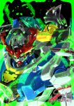  funnels_(gundam) gfred glowing glowing_eyes gquuuuuux green_eyes gundam gundam_gquuuuuux looking_at_viewer mecha mecha_focus mobile_suit no_humans robot science_fiction thrusters v-fin zeon zzz_sakaz 