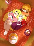 2024 3_toes 4_fingers anthro arms_bent artist_name big_nose blonde_hair blushing_profusely bottomless bottomless_anthro bottomless_female brown_eyebrows cake_slice closed_smile clothed clothed_anthro clothed_female clothed_humanoid clothed_male clothing colored crossover crown digital_drawing_(artwork) digital_media_(artwork) duo english_description eyebrow_through_hair eyebrows eyes_closed feet female female_anthro fingers flamigoat floating_hands floating_head food_on_face footwear fur gem grass hair hand_holding headgear hi_res hoodie humanoid interspecies lagomorph larger_humanoid larger_male light lighting long_hair lying male male/female male_humanoid mammal mario_bros mario_plus_rabbids_kingdom_battle mario_plus_rabbids_sparks_of_hope mouth_closed multicolored_body nintendo noseless on_back on_blanket outside pink_clothing pink_shirt pink_topwear plant plate purple_clothing purple_hoodie purple_topwear rabbid rabbid_peach raving_rabbids rayman rayman_(series) raypeople_(rayman) red_blanket red_tongue ruby_(gem) sapphire_(gem) shaded shirt shoes short_hair size_difference sleeping smaller_anthro smaller_female smile tan_body tan_eyelids tan_skin text thin_eyebrows toes tongue tongue_out topwear translucent translucent_hair two_tone_body ubisoft white_body white_fur yellow_clothing yellow_footwear yellow_shoes