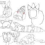 1:1 ambiguous_gender buizel charizard digital_media_(artwork) feet feral foot_fetish foot_focus furret generation_1_pokemon generation_2_pokemon generation_4_pokemon generation_5_pokemon hi_res minccino nintendo pichu pokemon pokemon_(species) raichu secretsableye sketch_page smeargle swoobat tail tongue wings