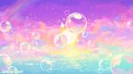  artist_name bubble cloud colorful commentary english_commentary highres neogeopet no_humans pokemon pokemon_mystery_dungeon pokemon_mystery_dungeon:_explorers_of_time/darkness/sky purple_sky scene_reference scenery sky sparkle sun sunset water 