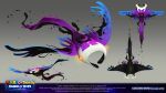 16:9 2022 4k absurd_res adobe_photoshop_(artwork) ambiguous_feral ambiguous_gender artist_name black_markings black_tail blue_body blue_skin colored copyright_symbol darkmess_manta digital_drawing_(artwork) digital_media_(artwork) english_description english_text feral fish giacomo_boni glowing glowing_eyes gradient_background grey_background hi_res high-angle_view light lighting low-angle_view manta_ray marine mario_plus_rabbids_sparks_of_hope markings model_sheet multicolored_body multicolored_skin nintendo no_pupils official_art procreate_(artwork) purple_body purple_skin purple_tail ray_(fish) simple_background solo symbol tail text title ubisoft white_head widescreen year yellow_eyes