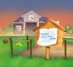 2019 blue_sky building clear_sky clock colored cookieboy011 digital_drawing_(artwork) digital_media_(artwork) door english_description english_text evening fence flower food fruit grass house multicolored_sky not_furry orange_sky outside pear plant red_flower shaded sign sky story story_in_description text tree window yellow_flower zero_pictured
