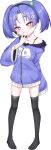  1girl :q absurdres black_bra black_hairband black_thighhighs blush bra closed_mouth collarbone discord fang fang_out flat_chest frilled_bra frills full_body hair_ornament hairband headset heart heart-shaped_pupils highres hood hooded_jacket jacket long_sleeves looking_at_viewer mesugaki no_shoes nomorakazu original personification pigeon-toed purple_hair purple_jacket red_eyes short_hair simple_background single_bare_shoulder skin_fang solo spaghetti_strap standing symbol-shaped_pupils thighhighs toes tongue tongue_out transparent_background twintails underwear wide_sleeves 