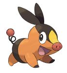  animal_focus black_eyes bright_pupils full_body happy highres looking_to_the_side no_humans nostrils official_art open_mouth pig pokemon pokemon_(creature) pokemon_bw pokemon_focus smile solo sugimori_ken tepig third-party_source tongue transparent_background white_pupils 