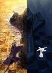  absurdres ace_combat ace_combat_7 aircraft airplane alicorn_(ace_combat) battle chess_piece chessboard f-15_eagle fighter_jet highres military military_vehicle missile no_humans ocean realistic science_fiction signature spacecraft thompson_(solowingfh) vehicle_focus water watercraft 