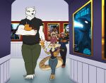 ailurid alorix_(alorix) alyen_mewhitich bear blonde_hair blue_eyes english_text female feretta feretta_(character) fur hair hi_res kaiju larger_male male mammal movie_poster movie_theater orange_body orange_fur pit_viper polar_bear purple_eyes rattlesnake red_panda reptile scalie size_difference smaller_female snake tan_body tan_fur text ursine viper white_body white_fur