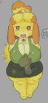 2025 5_fingers aliasing ambiguous_gender animal_crossing anthro anthro_focus big_breasts binary_drawing black_bottomwear black_clothing black_skirt bottomwear breasts brown_eyes canid canine canis clothed clothed_anthro clothed_female clothing digital_drawing_(artwork) digital_media_(artwork) disembodied_hand domestic_dog duo female female/ambiguous female_anthro female_focus fingers fully_clothed fully_clothed_anthro fully_clothed_female fur grey_background hands_behind_back hi_res huge_breasts humanoid_hands isabelle_(animal_crossing) looking_at_viewer mammal nintendo nipple_outline nucr4r open_mouth orange_ears pink_tongue pupils shih_tzu simple_background skirt small_nose solo_focus standing tail teeth thick_thighs tongue toy_dog white_pupils wide_hipped_anthro wide_hipped_female wide_hips yellow_body yellow_fur yellow_tail