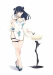  1girl absurdres bare_arms black_hair blue_eyes bracelet breasts china_dress chinese_clothes cleavage closed_mouth crossed_legs double_bun dress floating_hair flower fur_shawl gridman_universe hair_bun hair_flower hair_ornament hand_fan high_heels highres jewelry looking_at_viewer medium_breasts non-web_source official_art shawl short_dress simple_background smile solo ssss.gridman takarada_rikka tassel thick_thighs thigh_strap thighs wide_hips 