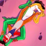 1:1 alligator alligatorid anthro candy crocodilian dessert duo feet food foot_fetish foot_focus foot_lick foot_play glitch_productions gummigoo_(tadc) gummy_(food) gummy_bear_(food) hi_res licking male male/male max_(tadc) mutual_foot_worship pawsve reptile scalie the_amazing_digital_circus tongue worship