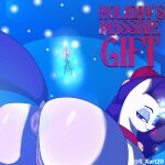 1:1 anus anus_focus anus_peek ass_up big_butt blue_background blue_eyes butt butt_focus christmas christmas_clothing christmas_headwear clothing cover cover_art cover_page equid equine female female/female feral friendship_is_magic hair hasbro hat headgear headwear holidays horn horse hybrid looking_at_viewer looking_back looking_pleasured magic_user mammal mistletoe my_little_pony mythological_creature mythological_equine mythology night one_eye_closed plant pony ponytail rarity_(mlp) santa_hat simple_background snow snowing solo spikelove15 standing three-quarter_view unicorn unicorn_horn weather white_body wink winking_at_viewer winter