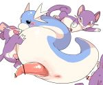  2018 anus balls blush dratini erection group group_sex lying male male/male mammal manmosu_marimo nintendo nude penis pok&eacute;mon pok&eacute;mon_(species) rattata rodent sex simple_background video_games white_background 