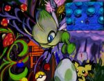  ! :o antennae berry_(pokemon) blue_eyes celebi colored_skin egg floating forest grass green_skin gs_ball mushroom nature night no_humans open_mouth oran_berry outdoors pichu poke_ball pokemon pokemon_(creature) pokemon_egg pokemon_focus pokemon_gsc speech_bubble spiky-eared_pichu tiny_mushroom_(pokemon) tomatopasutaaa tree 