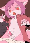  2016 anthro canine clothing cub disembodied_hand dog female mammal manmosu_marimo open_mouth panties pussy simple_background toothbrush underwear wet young 