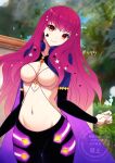  1girl black_bridal_gauntlets black_leggings black_pants breasts bridal_gauntlets cape cleavage clothing_cutout crop_top facial_mark fire_emblem fire_emblem_engage hair_ornament leggings long_hair looking_at_viewer medium_breasts midriff pants sage_outfit_(fire_emblem_engage) smile solo star_(symbol) star_facial_mark star_hair_ornament stomach_cutout sylphy_fe yunaka_(fire_emblem) 
