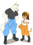  2015 4:3 anthro canine cat clothing dog duo eyewear feline glasses male mammal manmosu_marimo open_mouth shota_feline_(marimo) smile standing white_canine_(marimo) 