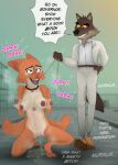 absurd_res anthro bdsm bodily_fluids bouncing_breasts breasts canid canine canis clothed clothed_male clothing collar diane_foxington dreamworks duo english_text female fox genital_fluids hi_res ilovejudyhopps male male/female mammal mind_break mr._wolf_(the_bad_guys) open_mouth orgasm_face peeing petplay profanity public public_nudity roleplay shaking shaking_breasts standing_in_urine steam tail tail_motion tailwag text the_bad_guys urine urine_on_ground urine_pool urine_stream voyeur watersports wolf