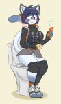  2025 3_toes 4_fingers absurd_res alternate_species anthro banknote belle_(zenless_zone_zero) big_breasts blue_hair blush bottomwear bracelet breasts cellphone cjk_character cjk_character_on_clothing clothed clothing digital_media_(artwork) domestic_cat electronics english_text eyebrow_through_hair eyebrows eyelashes feet felid feline felis female fingers footwear fur furrification gloves hair handwear hi_res holding_object holding_phone inner_ear_fluff jacket jewelry legwear mammal mihoyo money notmypornaccount phone shirt shoes shorts simple_background skirt smartphone smile solo tail text thigh_highs toeless_footwear toes toilet toilet_use topwear translucent translucent_hair tuft vest white_body white_fur zenless_zone_zero 