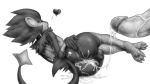  2018 anal anthro balls butt claws cum cum_inside digital_drawing_(artwork) digital_media_(artwork) erection feline fur fuzzy helmeet_el_gato humanoid_penis luxray male male/male mammal nintendo nude open_mouth orgasm paws penis pok&eacute;mon pok&eacute;mon_(species) sex simple_background solo video_games 