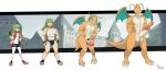 3_toes abs absurd_res anthro ball_growth balls becoming_erect big_penis biped blue_eyes body_size_growth breasts claw_growth claws clothing dragonite erection feet female footwear ftm_transformation gender_transformation generation_1_pokemon genital_growth genitals green_hair growth hair hair_loss hi_res holding_object holding_pokeball horn horn_growth human human_to_anthro long_hair male mammal muscle_growth muscular muscular_anthro muscular_male nintendo nipples orange_body penis penis_growth pokeball pokemon pokemon_(species) shoes size_transformation solo species_transformation thatfreakgivz toe_claws toes torn_clothing torn_shoes transformation transformation_sequence wing_growth wings