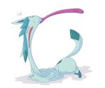  2014 ambiguous_gender animate_inanimate ditto dlrowdog eeveelution glaceon melting nintendo open_mouth pok&eacute;mon pok&eacute;mon_(species) simple_background video_games white_background 