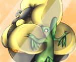  ambiguous_gender big_breasts big_butt big_nipples breasts butt duo female gecko glass grovyle heliolisk huge_butt lizard nintendo nipples overweight pok&eacute;mon pok&eacute;mon_(species) rakashama reptile scales scalie size_difference smothering surprise video_games yellow_scales 