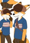  2016 anthro canine digital_media_(artwork) flat_colors fox male mammal manmosu_marimo senior_fox simple_background standing white_background 